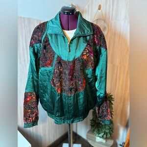 Lavon Vintage Windbreakwr Multicolor Paisley Jacket